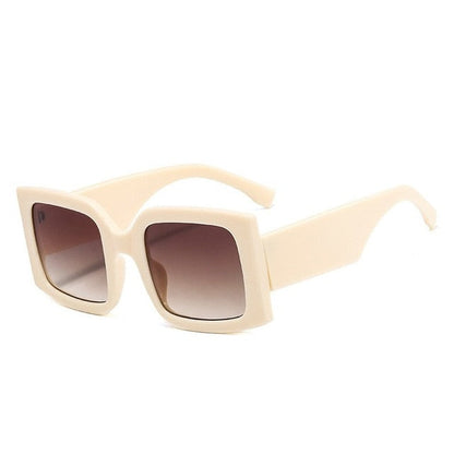 Dames Zonnebril Grote Glazen Kleurrijk Frame Trendy Model