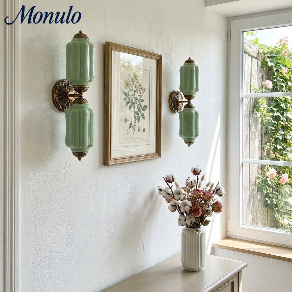 Eloise Vintage Scalloped Milk Glass Wall Sconce - Modern Accent Lighting for Bathroom and Bedroom