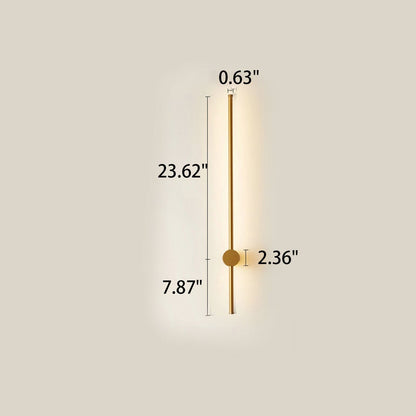 Wandlamp LED Staf Aluminium Zwart Goud 60cm 80cm Woonkamer Slaapkamer Studeerkamer Lijnlamp Minimalistisch Modern Sfeerlamp