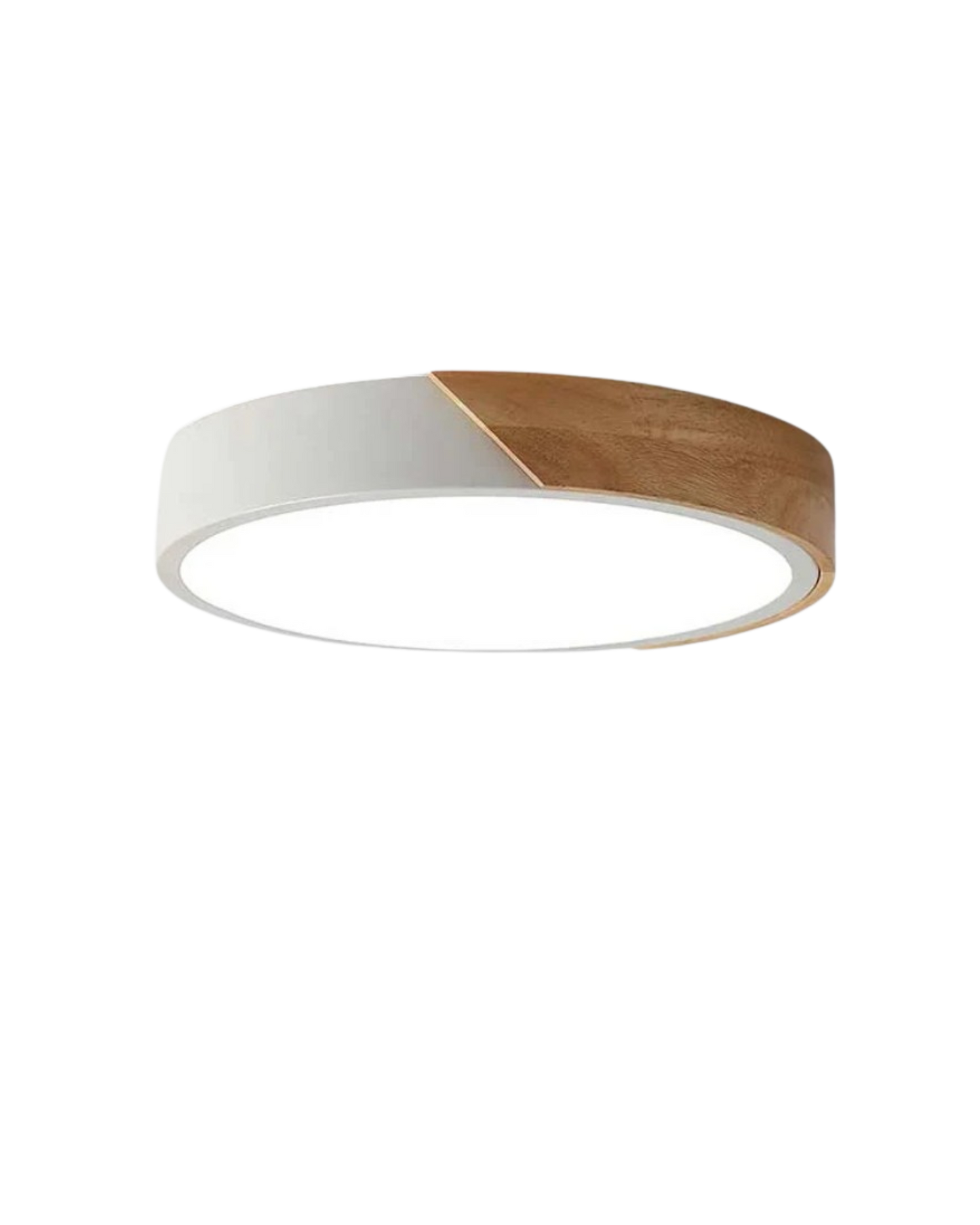 Moderne ronde plafondlamp met houtaccent en LED verlichting – minimalistische designlamp in 23 30 40 50 en 60 cm