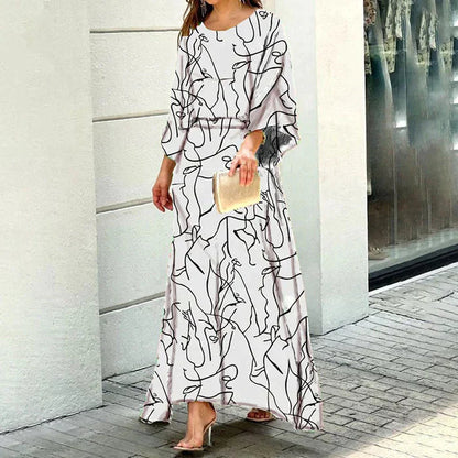 Maxi Jurk Zomer Comfortabel Gedrukt