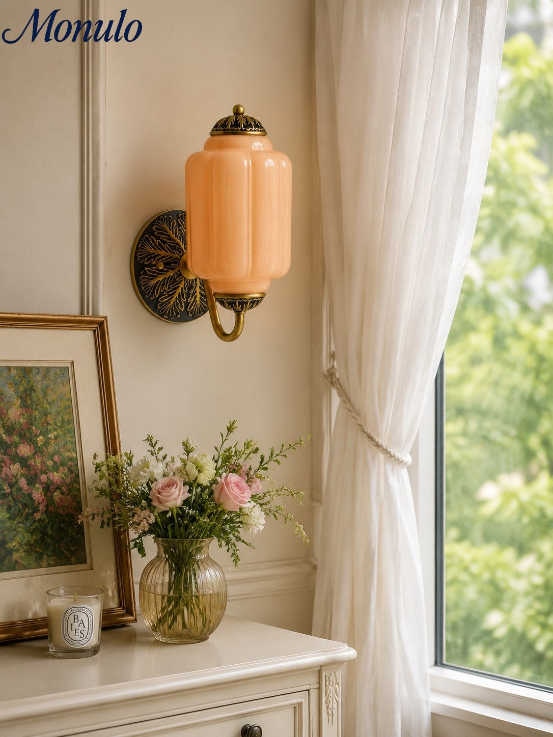 Melkglazen Wandlamp Eloise voor Hal en Slaapkamer | Vintage Wandverlichting met Melkwit Glas