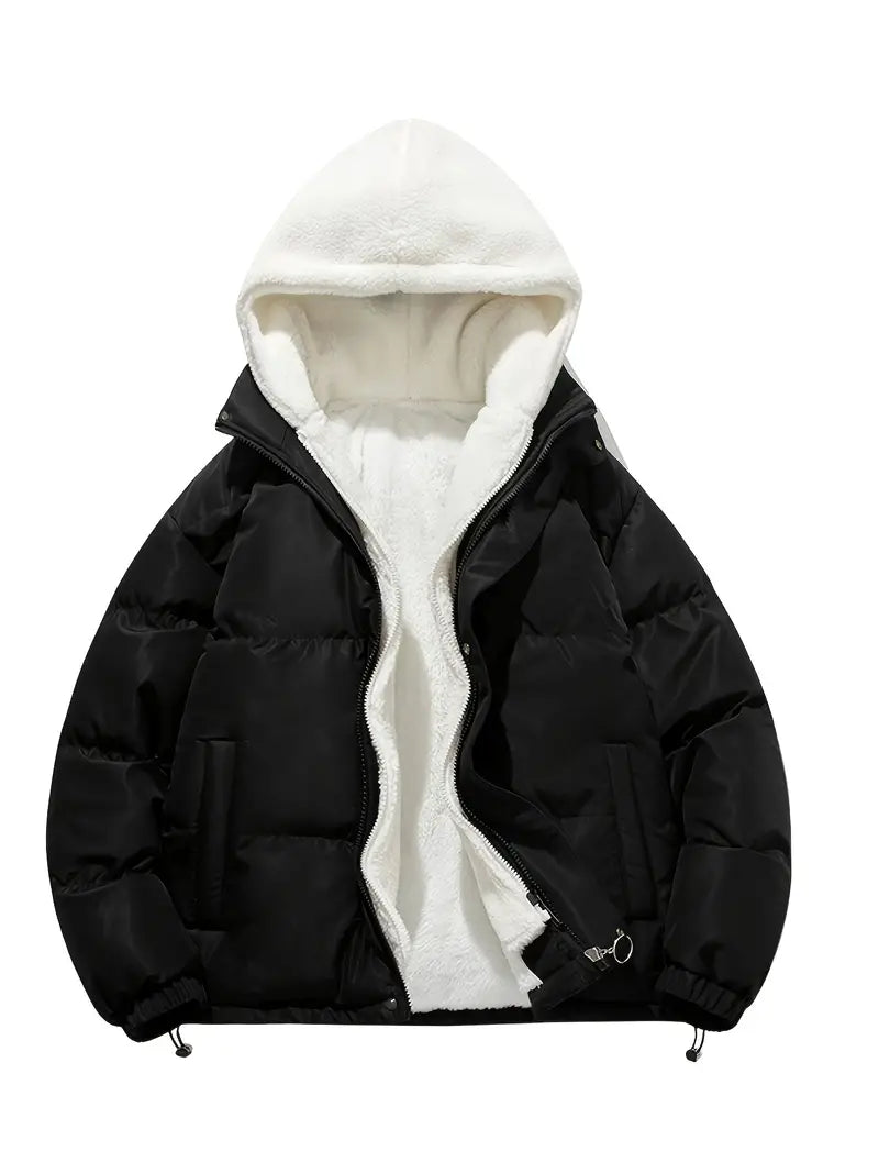 Warme Winterjas in Pile van David