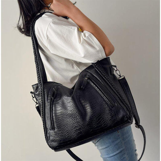 Dames Schoudertas Grote Lederen Tas Trendy Model - StudioMarella