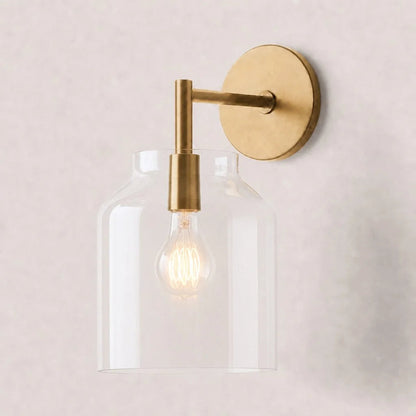 Wandlamp met Melkglazen Kap en Metalen Accenten Minimalistisch Design Sfeerlamp Hal Gang Slaapkamer