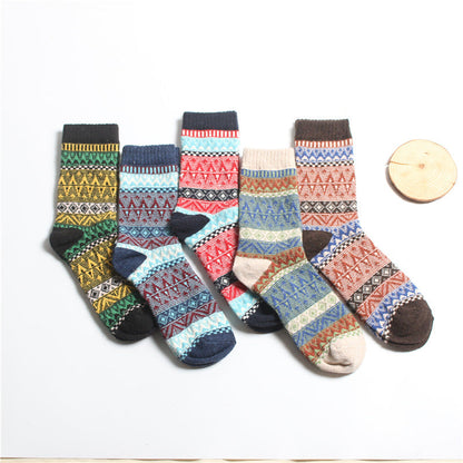 Dames Sokken 5-Pack Zacht Warme Winter Sokken Scandinavisch Design