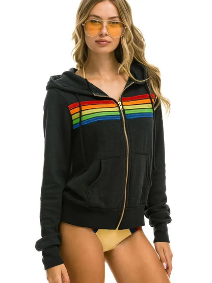 Dames Hoodie Regenboog Capuchon Trendy Vest
