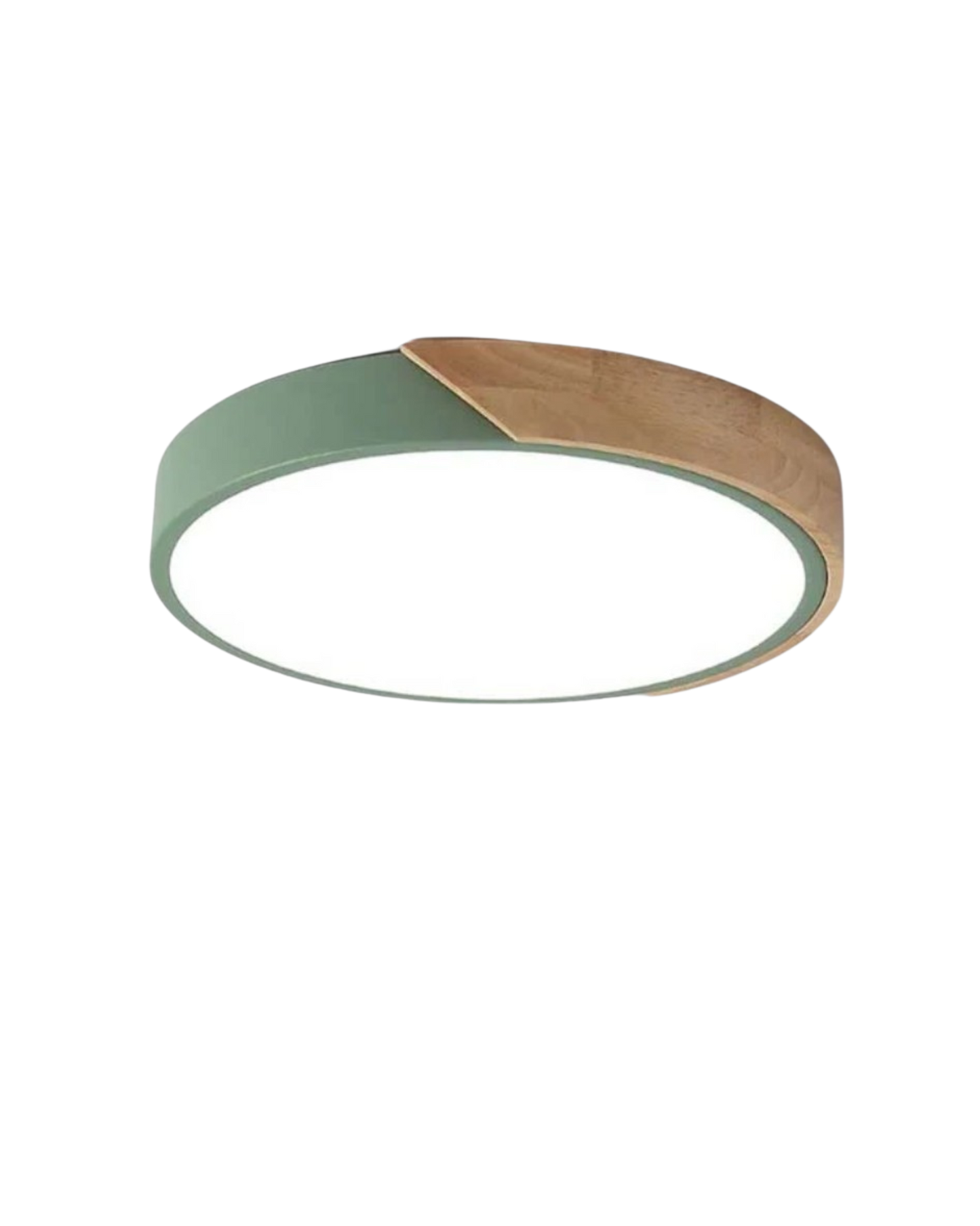 Moderne ronde plafondlamp met houtaccent en LED verlichting – minimalistische designlamp in 23 30 40 50 en 60 cm