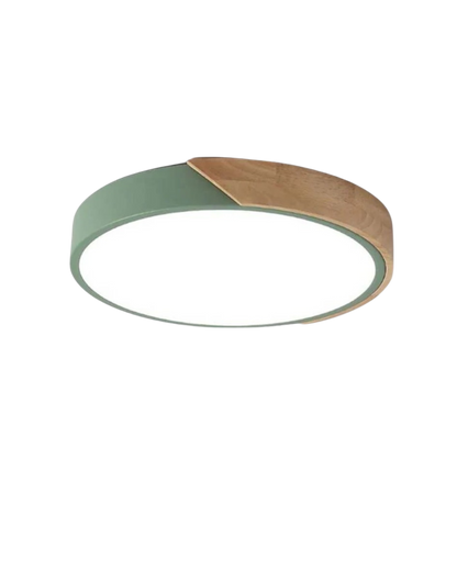 Moderne ronde plafondlamp met houtaccent en LED verlichting – minimalistische designlamp in 23 30 40 50 en 60 cm