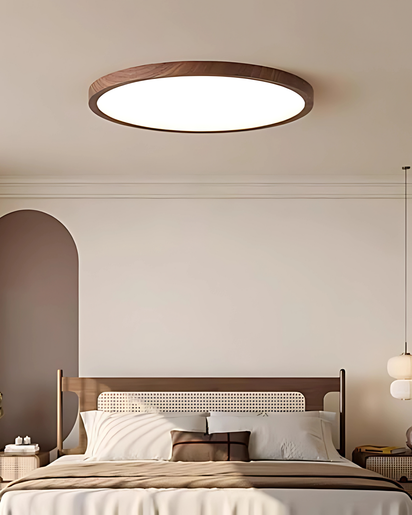 Ultraslanke Plafondlamp Hout 30cm 40cm Moderne Woonkamer Slaapkamer Verlichting