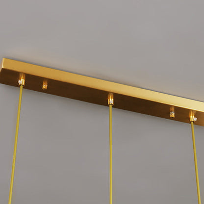 Hanglamp Glas Metaal Goud Verstelbaar Eettafel Woonkamer Keukeneiland Druppelvorm Designlamp Sfeerverlichting