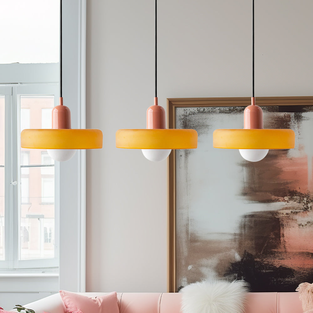 Luccon Triple Hanglamp Glas G9 Retro Kleuren Eettafel Woonkamer Design Verlichting Meerlamp