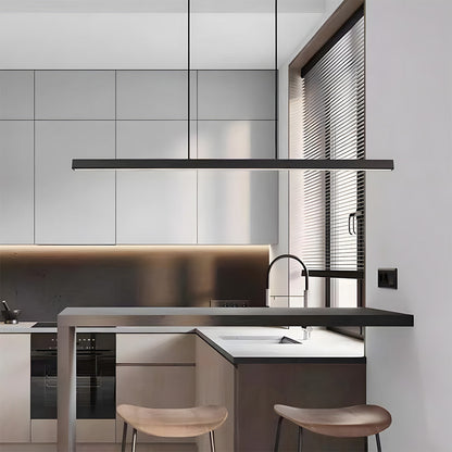 Verumo Hanglamp LED Metaal Zwart Keukeneiland Eettafel Moderne Verlichting Lineaire Hanglamp