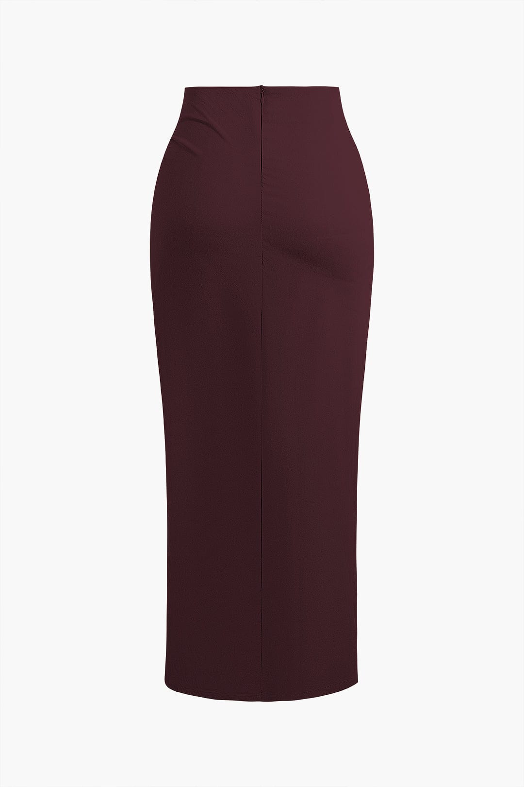 Midirok met Wickeloptie en Hoge Split Elegante Stijl