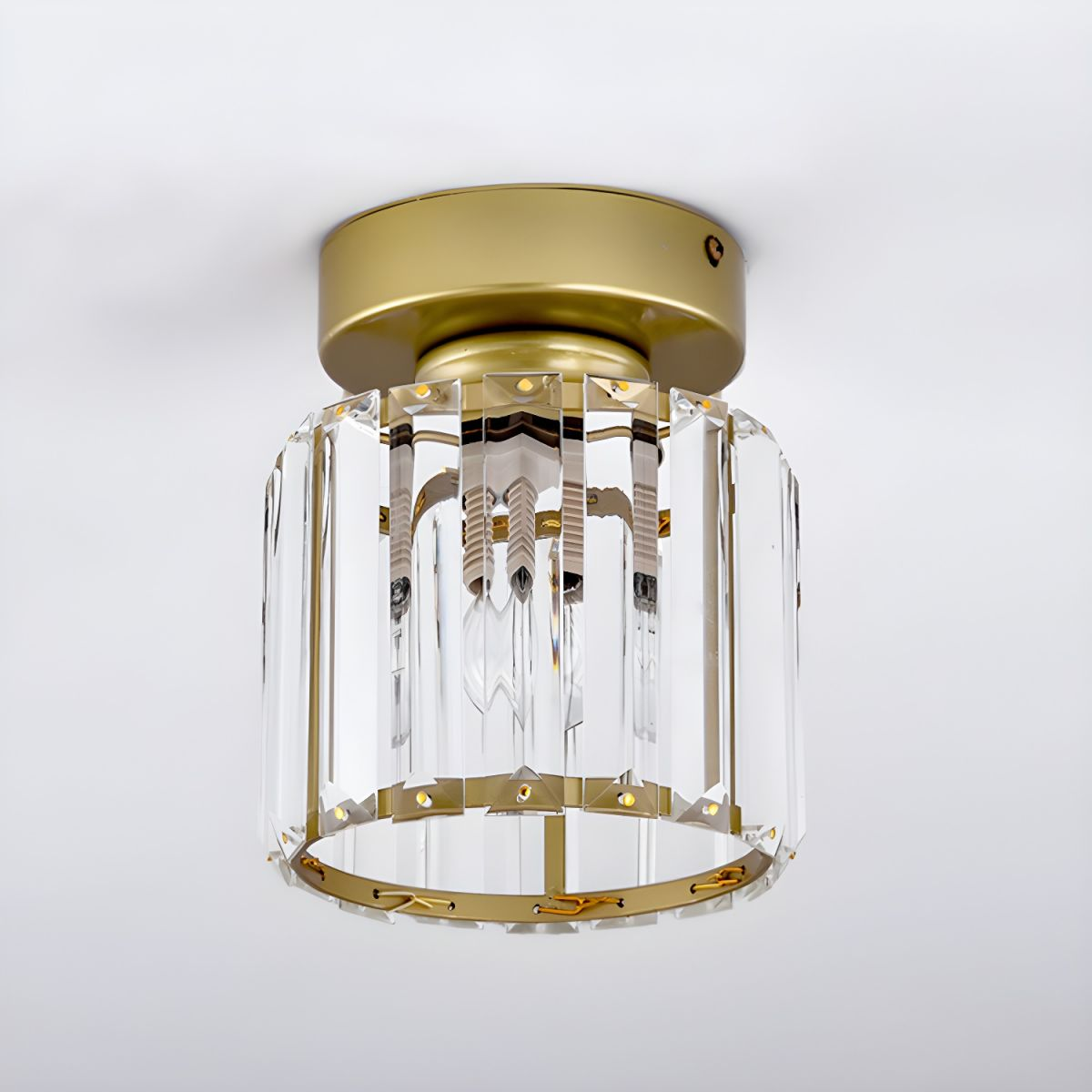 Plafondlamp Kristal Zwart Zilver Goud E27 Opbouw Modern Hal Woonkamer