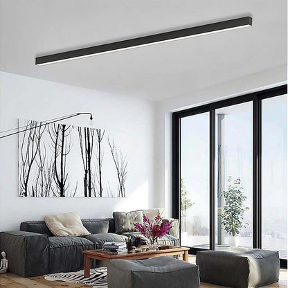 LED plafondlamp zwart langwerpig modern voor woonkamer hal slaapkamer minimalistische plafondverlichting binnen