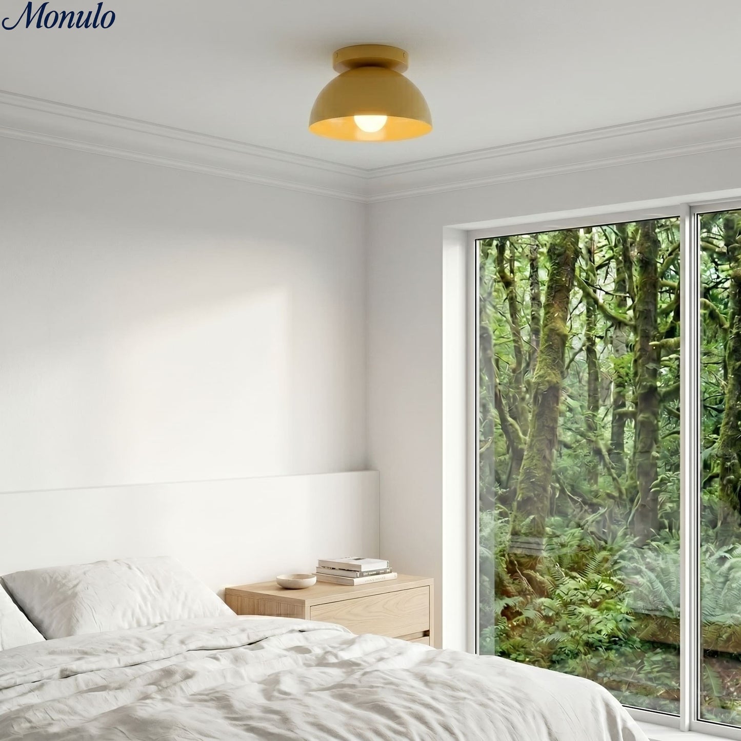 Minimalistische Plafondlamp Dome voor Compacte Ruimtes – Opbouwspot Beschikbaar in Meerdere Kleuren