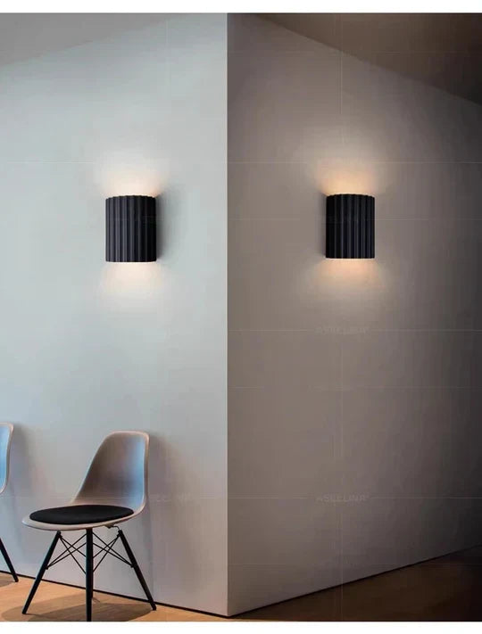 Moderne Wandlamp met Geribbeld Hars Design Sculptuurvorm Exclusieve Wandverlichting voor Woonkamer Slaapkamer Hal Kunstzinnige Wandlamp LED 7W
