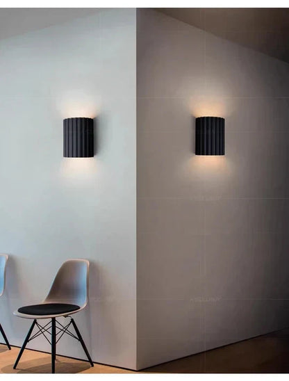 Wandlamp Resin Geribbeld Groen Woonkamer Slaapkamer Hal LED Wandverlichting Moderne Muurlamp Decoratief