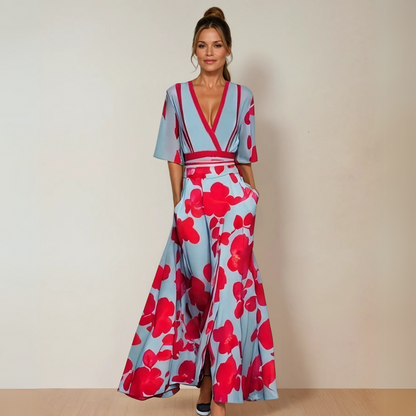 Dames Klassieke Jurk Bloemenprint Elegant