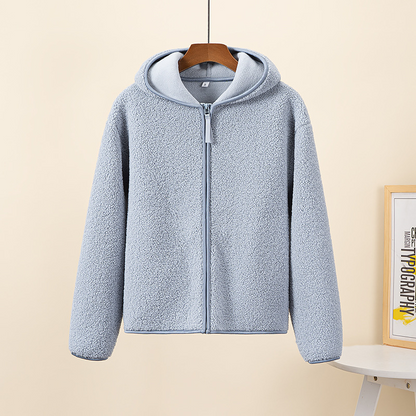 Vrouwelijke Fleece Vest met Capuchon Zacht Sherpa Jasje