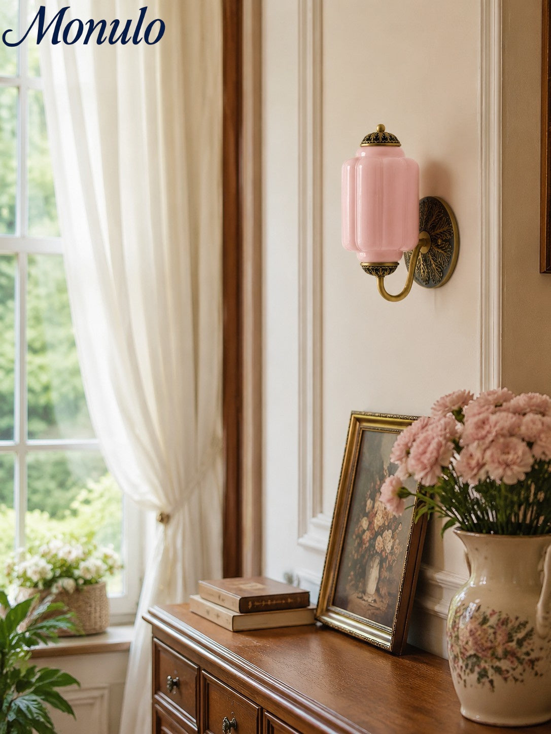 Melkglazen Wandlamp Eloise voor Hal en Slaapkamer | Vintage Wandverlichting met Melkwit Glas