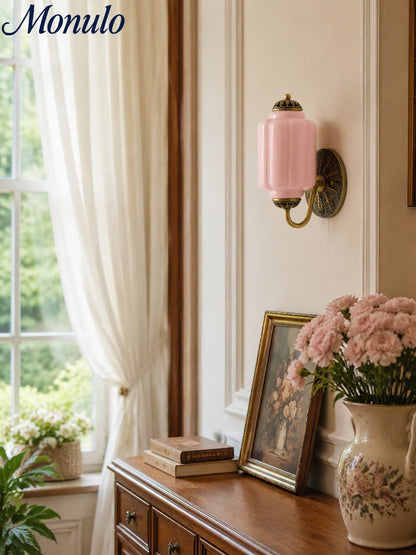 Melkglazen Wandlamp Eloise voor Hal en Slaapkamer | Vintage Wandverlichting met Melkwit Glas