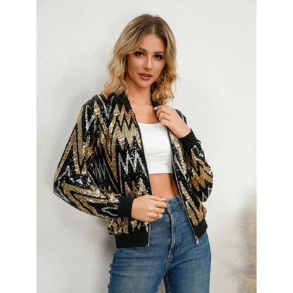 Dames Ritsjack Pailletten Glitter Chique