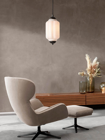 Vintage Glazen Hanglamp met Nostalgische Uitstraling – Verfijnde Verlichting voor Eetkamer en Keuken
