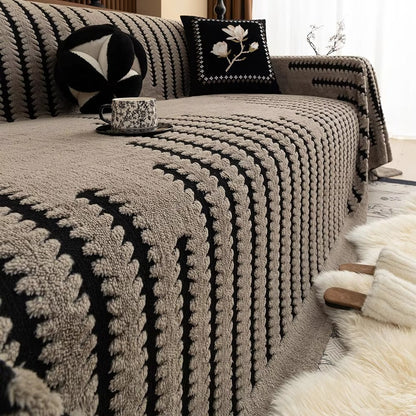 Sofahoes microvezel antislip beige bankhoes woonkamer bescherming hoes bank plaid hoes sofa