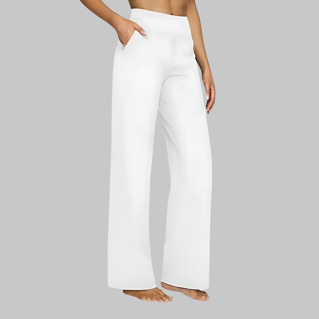 Dames Stretchbroek Hoge Taille met Zakken Comfortabel