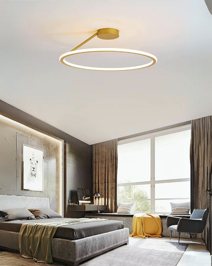 Moderne Plafondlamp Ring Minimalistisch Design Zwart Wit Goud S M L Dimbaar LED Sfeerverlichting Woonkamer Slaapkamer Eetkamer Scandinavische Stijl