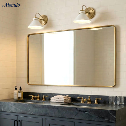 Globe Wandlamp met Gebogen Arm – Moderne Industriële Verlichting voor Badkamer, Slaapkamer en Gang