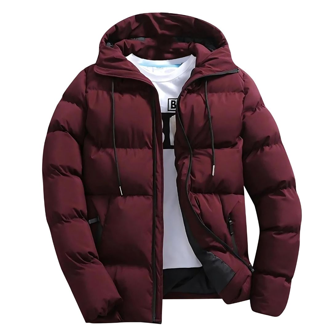 Waterdichte Winterjas met Capuchon Warm en Gewatteerd