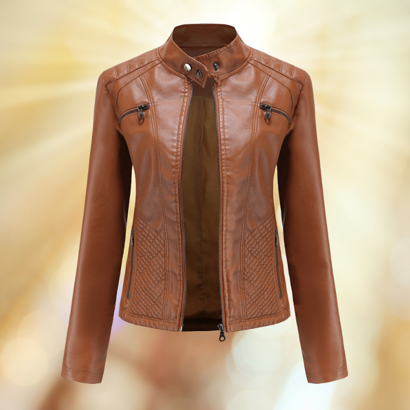 Dames Leren Jas Comfortabel en Stijlvol