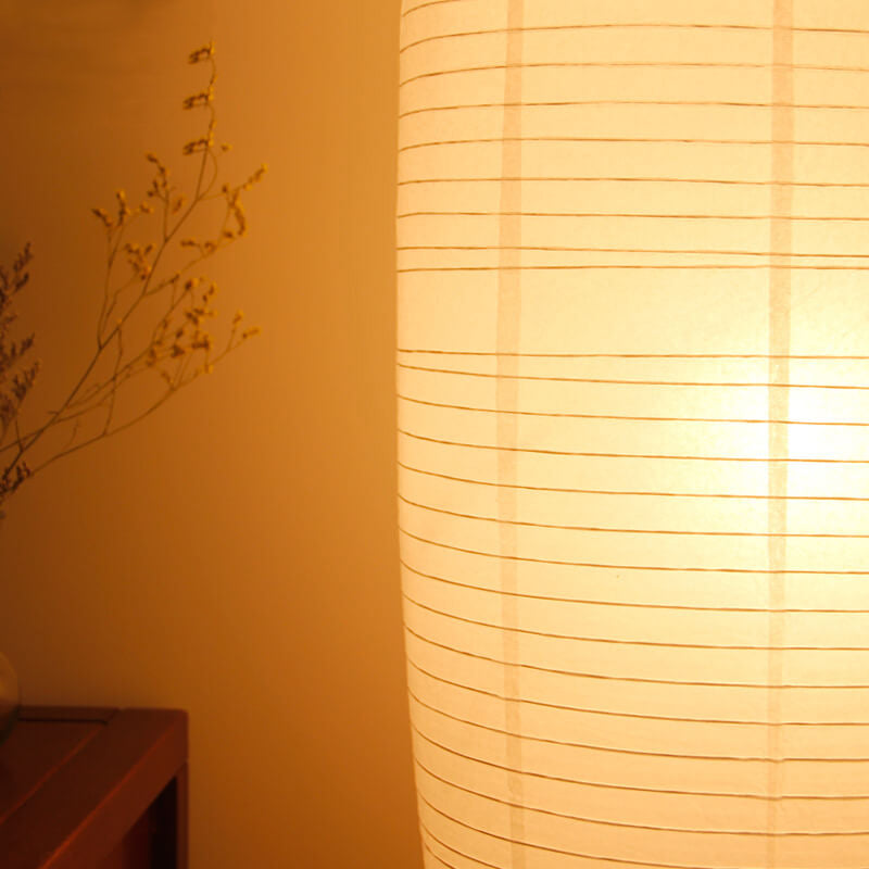 Vloerlamp Rijstpapier Zuil 2xE14 137cm Woonkamer Slaapkamer Scandinavisch Staande Lamp Wit Papieren Kap Sfeerverlichting