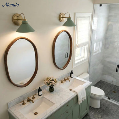 Globe Wandlamp met Gebogen Arm – Moderne Industriële Verlichting voor Badkamer, Slaapkamer en Gang