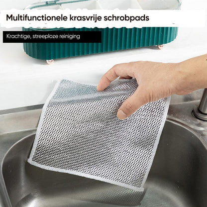 Draadafwasdoek Metaal – Krasvrij Schoonmaken van Pannen, Fornuis & Servies | Herbruikbaar & Duurzaam