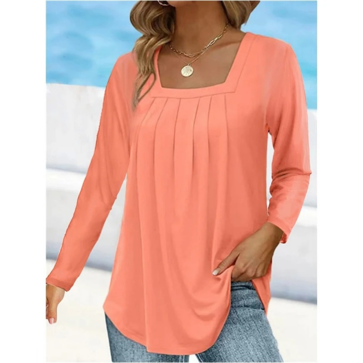 Lange Mouw Shirt voor Vrouw Elegant en Stijlvol