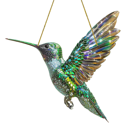 Decoratieve Kolibrie Zonnevanger 20x20cm Gekleurd Acryl Raamhanger Vogelmotief Prisma Effect Tuindecoratie