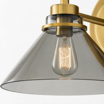 Globe Wandlamp met Gebogen Arm – Moderne Industriële Verlichting voor Badkamer, Slaapkamer en Gang