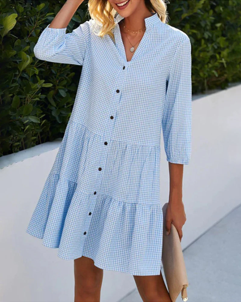 Blauwe Jurk Bellissimo Stijl voor Vrouw