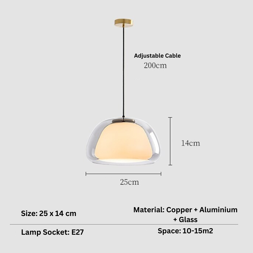 Globe Hanglamp met Gerookte Glazen Bol – Gouden, Zwarte of Transparante Afwerking | Scandinavisch Design