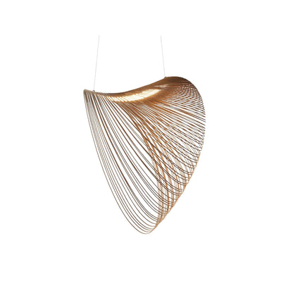 Houten Hanglamp LED 8W Naturel Woonkamer Restaurant Bar Organische Designlamp Golvende Houten Lamp Sfeerverlichting