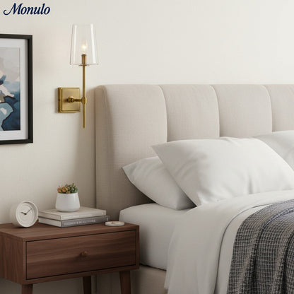Glazen Wandlamp met Helder Glas – Enkelvoudige tot Drievoudige Configuratie – Elegante Badkamerverlichting