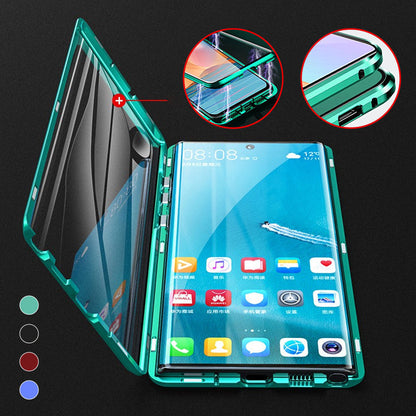 Magnetische Dubbelzijdige Telefoonhoes Gehard Glas voor Galaxy Modellen