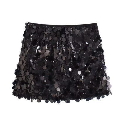 Korte Glitter Rokje Met Pailletten Elegant Design