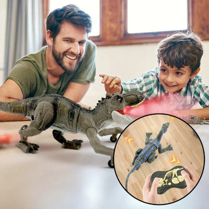 Bestuurbare Prehistorische Speeldino met Mistfunctie – Bewegende Robot Dino voor Kinderen – Oplaadbaar met Afstandsbediening – Dinosaurus Speelgoed met Geluid en Lichteffecten