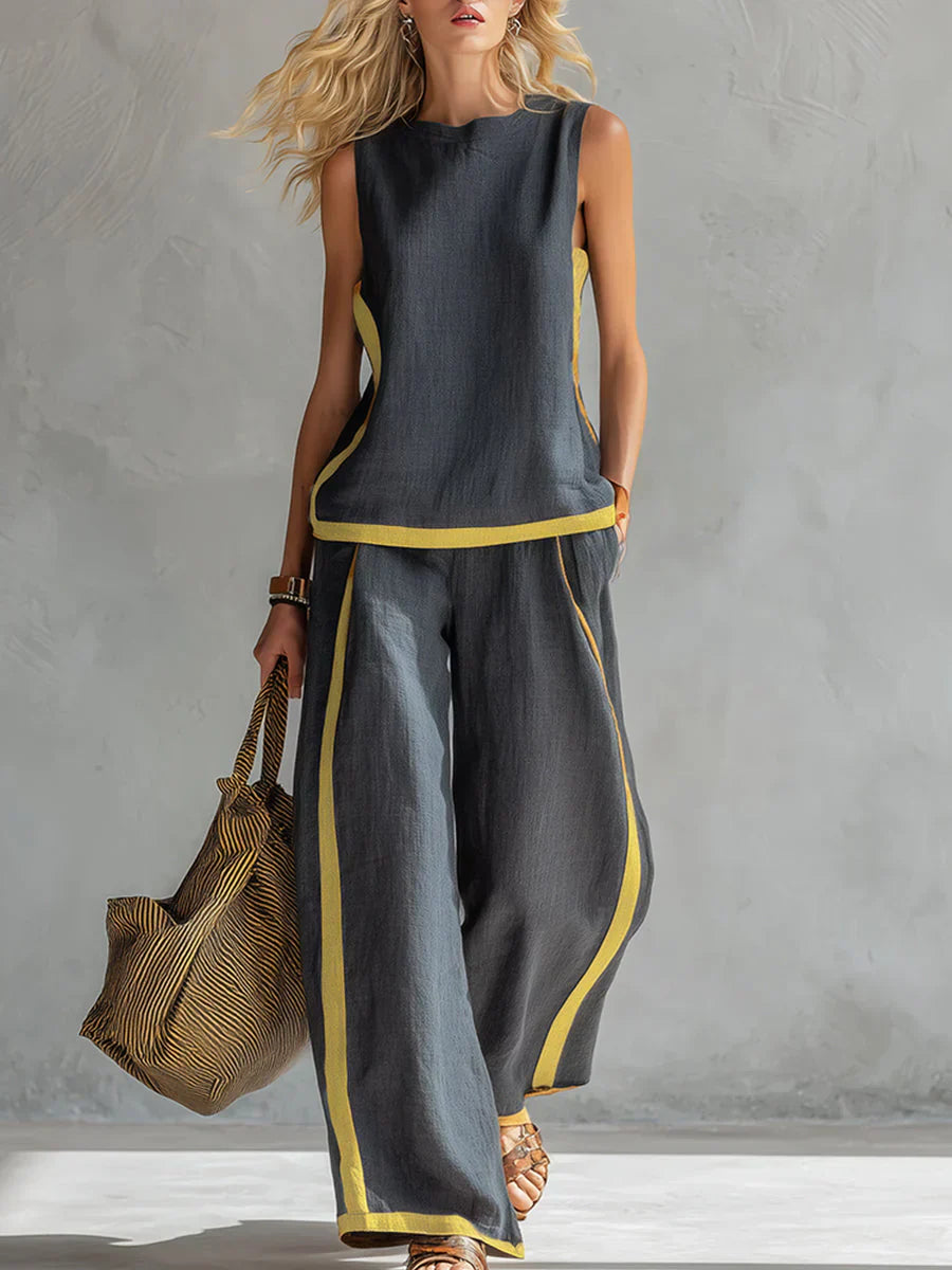 Dames Set Gilet en Broek Elegant Pasvorm - StudioMarella