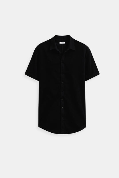 Linnen Overhemd Kort Mouw Zomer Klassiek Design